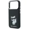 Karl Lagerfeld - Smooth Leather Choupette Sketch MagSafe (KLHMP18L6PWCIKDK) - iPhone 18 Pro / iPhone 17 Pro - Black