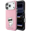 Karl Lagerfeld - Smooth Leather Choupette Sketch MagSafe (KLHMP18L6PWCIKDP) - iPhone 18 Pro / iPhone 17 Pro - Pink