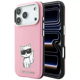   Karl Lagerfeld - Smooth Leather Choupette Sketch MagSafe (KLHMP18L6PWCIKDP) - iPhone 18 Pro / iPhone 17 Pro - Pink