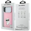 Karl Lagerfeld - Smooth Leather Choupette Sketch MagSafe (KLHMP18L6PWCIKDP) - iPhone 18 Pro / iPhone 17 Pro - Pink