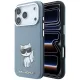 Karl Lagerfeld - Smooth Leather Choupette Sketch MagSafe (KLHMP18L6PWCIKDB) - iPhone 18 Pro / iPhone 17 Pro - Light Blue