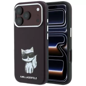   Karl Lagerfeld - Smooth Leather Choupette Sketch MagSafe (KLHMP18L6PWCIKDR) - iPhone 18 Pro / iPhone 17 Pro - Burgundy