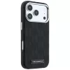 Karl Lagerfeld - Grained Leather Mono Resin Logo MagSafe (KLHMP18X6PWKLMHK) - iPhone 18 Pro Max / iPhone 17 Pro Max - Black