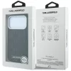 Karl Lagerfeld - Grained Leather Mono Resin Logo MagSafe (KLHMP18X6PWKLMHK) - iPhone 18 Pro Max / iPhone 17 Pro Max - Black