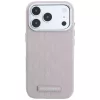 Karl Lagerfeld - Grained Leather Mono Resin Logo MagSafe (KLHMP18L6PWKLMHP) - iPhone 18 Pro / iPhone 17 Pro - Pink