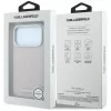 Karl Lagerfeld - Grained Leather Mono Resin Logo MagSafe (KLHMP18L6PWKLMHP) - iPhone 18 Pro / iPhone 17 Pro - Pink