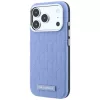 Karl Lagerfeld - Grained Leather Mono Resin Logo MagSafe (KLHMP18L6PWKLMHB) - iPhone 18 Pro / iPhone 17 Pro - Light Blue