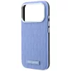 Karl Lagerfeld - Grained Leather Mono Resin Logo MagSafe (KLHMP18L6PWKLMHB) - iPhone 18 Pro / iPhone 17 Pro - Light Blue