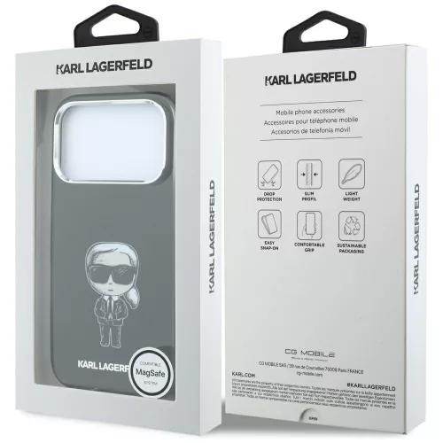 Karl Lagerfeld - HC MagSafe IML Ikonik Sketch Print (KLHMP18X6HKIKDK) - iPhone 18 Pro Max / iPhone 17 Pro Max - Black