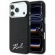 Karl Lagerfeld - Saffiano Small Script Metal Logo MagSafe (KLHMP18X6PWSKSK) - iPhone 18 Pro Max / iPhone 17 Pro Max - Black