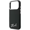 Karl Lagerfeld - Saffiano Small Script Metal Logo MagSafe (KLHMP18X6PWSKSK) - iPhone 18 Pro Max / iPhone 17 Pro Max - Black