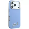 Karl Lagerfeld - Saffiano Small Script Metal Logo MagSafe (KLHMP18X6PWSKSB) - iPhone 18 Pro Max / iPhone 17 Pro Max - Light Blue