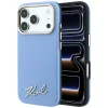 Karl Lagerfeld - Saffiano Small Script Metal Logo MagSafe (KLHMP18L6PWSKSB) - iPhone 18 Pro / iPhone 17 Pro - Light Blue