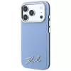 Karl Lagerfeld - Saffiano Small Script Metal Logo MagSafe (KLHMP18L6PWSKSB) - iPhone 18 Pro / iPhone 17 Pro - Light Blue