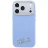 Karl Lagerfeld - Saffiano Small Script Metal Logo MagSafe (KLHMP18L6PWSKSB) - iPhone 18 Pro / iPhone 17 Pro - Light Blue