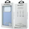 Karl Lagerfeld - Saffiano Small Script Metal Logo MagSafe (KLHMP18L6PWSKSB) - iPhone 18 Pro / iPhone 17 Pro - Light Blue