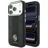 Guess - Leather 4G Stripe Round Classic Logo MagSafe (GUHMP18L6P4G4RCK) - iPhone 18 Pro / iPhone 17 Pro - Black