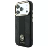 Guess - Leather 4G Stripe Round Classic Logo MagSafe (GUHMP18L6P4G4RCK) - iPhone 18 Pro / iPhone 17 Pro - Black