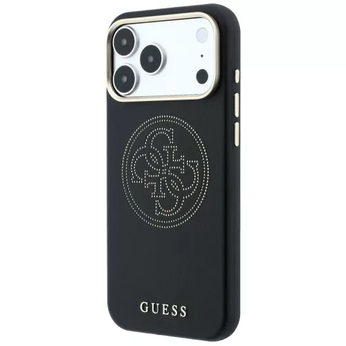 Guess - Leather Perforated 4G MagSafe (GUHMP18X6PS4SRGK) - iPhone 18 Pro Max / iPhone 17 Pro Max - Black