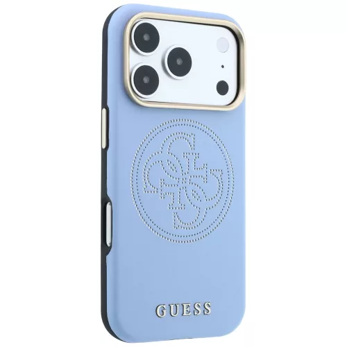Guess - Leather Perforated 4G MagSafe (GUHMP18X6PS4SRGB) - iPhone 18 Pro Max / iPhone 17 Pro Max - Light Blue