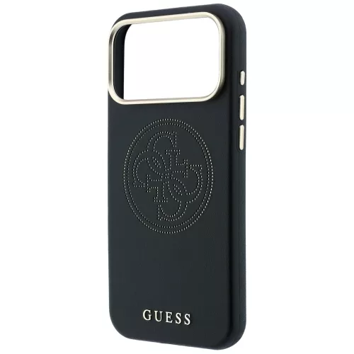 Guess - Leather Perforated 4G MagSafe (GUHMP18L6PS4SRGK) - iPhone 18 Pro / iPhone 17 Pro - Black