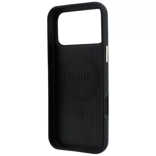 Guess - Leather Perforated 4G MagSafe (GUHMP18L6PS4SRGK) - iPhone 18 Pro / iPhone 17 Pro - Black