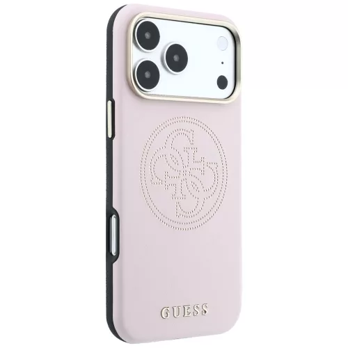 Guess - Leather Perforated 4G MagSafe (GUHMP18L6PS4SRGP) - iPhone 18 Pro / iPhone 17 Pro - Pink