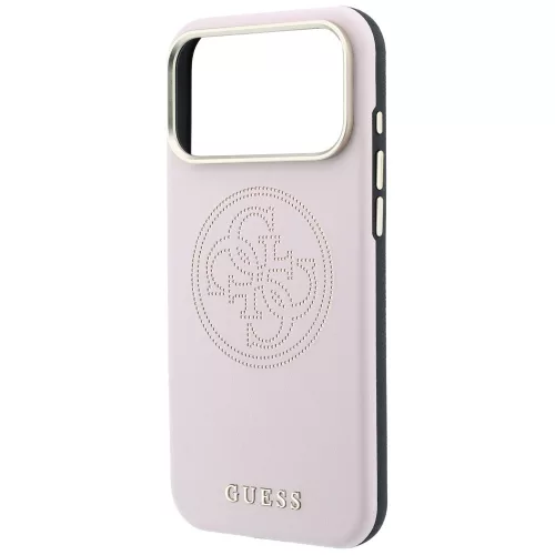 Guess - Leather Perforated 4G MagSafe (GUHMP18L6PS4SRGP) - iPhone 18 Pro / iPhone 17 Pro - Pink