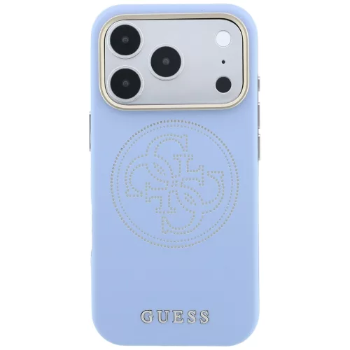 Guess - Leather Perforated 4G MagSafe (GUHMP18L6PS4SRGB) - iPhone 18 Pro / iPhone 17 Pro - Light Blue