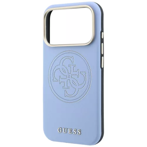 Guess - Leather Perforated 4G MagSafe (GUHMP18L6PS4SRGB) - iPhone 18 Pro / iPhone 17 Pro - Light Blue