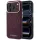 Guess - Leather Perforated 4G MagSafe (GUHMP18L6PS4SRGU) - iPhone 18 Pro / iPhone 17 Pro - Burgundy