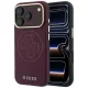 Guess - Leather Perforated 4G MagSafe (GUHMP18L6PS4SRGU) - iPhone 18 Pro / iPhone 17 Pro - Burgundy