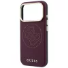 Guess - Leather Perforated 4G MagSafe (GUHMP18L6PS4SRGU) - iPhone 18 Pro / iPhone 17 Pro - Burgundy