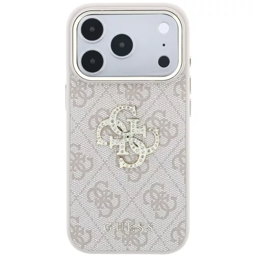 Guess - Hardcase 4G Big Strass Logo (GUHCP18L6P4DSMLP) - iPhone 18 Pro / iPhone 17 Pro - Pink