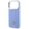 Guess - Leather Stripe Peony 4G MagSafe (GUHMP18X6PGSU4EB) - iPhone 18 Pro Max / iPhone 17 Pro Max - Light Blue