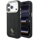 Guess - Leather Stripe Peony 4G MagSafe (GUHMP18L6PGSU4EK) - iPhone 18 Pro / iPhone 17 Pro - Black