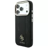 Guess - Leather Stripe Peony 4G MagSafe (GUHMP18L6PGSU4EK) - iPhone 18 Pro / iPhone 17 Pro - Black