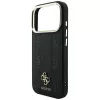 Guess - Leather Stripe Peony 4G MagSafe (GUHMP18L6PGSU4EK) - iPhone 18 Pro / iPhone 17 Pro - Black
