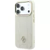 Guess - Leather Stripe Peony 4G MagSafe (GUHMP18L6PGSU4EE) - iPhone 18 Pro / iPhone 17 Pro - Beige
