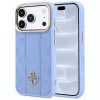 Guess - Leather Stripe Peony 4G MagSafe (GUHMP18L6PGSU4EB) - iPhone 18 Pro / iPhone 17 Pro - Light Blue