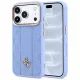 Guess - Leather Stripe Peony 4G MagSafe (GUHMP18L6PGSU4EB) - iPhone 18 Pro / iPhone 17 Pro - Light Blue