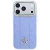 Guess - Leather Stripe Peony 4G MagSafe (GUHMP18L6PGSU4EB) - iPhone 18 Pro / iPhone 17 Pro - Light Blue