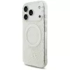 Guess - IML Flowers Electroplated with Pearl Strap MagSafe (GUHMP18XHCPOFPH) - iPhone 18 Pro Max / iPhone 17 Pro Max - White