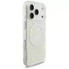 Guess - IML Flowers Electroplated with Pearl Strap MagSafe (GUHMP18XHCPOFPH) - iPhone 18 Pro Max / iPhone 17 Pro Max - White