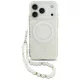 Guess - IML Flowers Electroplated with Pearl Strap MagSafe (GUHMP18LHCPOFPH) - iPhone 18 Pro / iPhone 17 Pro - White