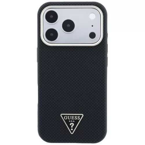 Guess - Kevlar Triangle Logo MagSafe (GUHMP18L6PWKSGTK) - iPhone 18 Pro / iPhone 17 Pro - Black