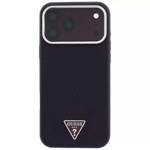 Guess - Kevlar Triangle Logo MagSafe (GUHMP18L6PWKSGTU) - iPhone 18 Pro / iPhone 17 Pro - Burgundy