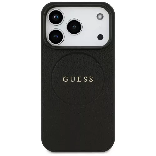 Guess - Grained Gold Ring MagSafe (GUHMP18LPGHSMMK) - iPhone 18 Pro / iPhone 17 Pro - Black