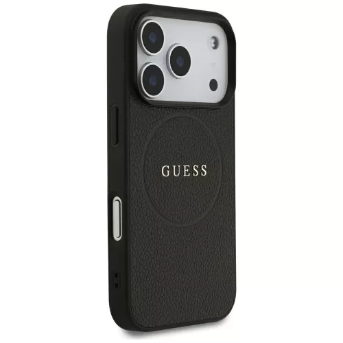 Guess - Grained Gold Ring MagSafe (GUHMP18LPGHSMMK) - iPhone 18 Pro / iPhone 17 Pro - Black