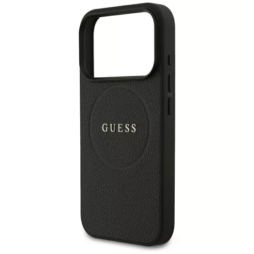 Guess - Grained Gold Ring MagSafe (GUHMP18LPGHSMMK) - iPhone 18 Pro / iPhone 17 Pro - Black